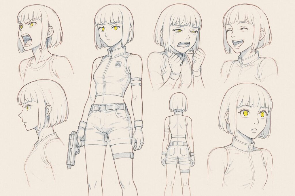 20250413_1941_Futuristic Anime Character Sketches_remix_01jrrrc7bxe0rsqqwqmd71q25q